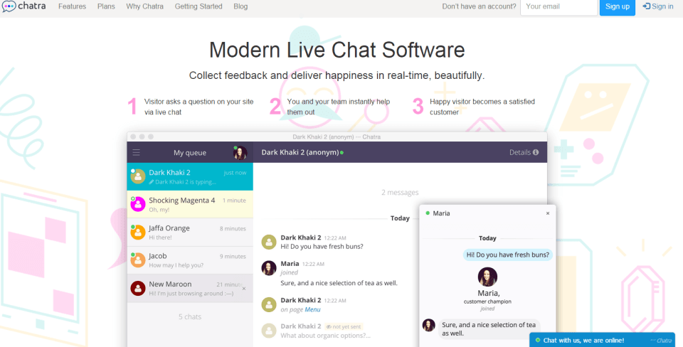 Top 10 Free Live Chat Softwares for Hosting Providers - Who is the Best For Your Business? - HostNamaste.com 7 Chatra - Top 10 Free Live Chat Softwares for Hosting Providers - HostNamaste