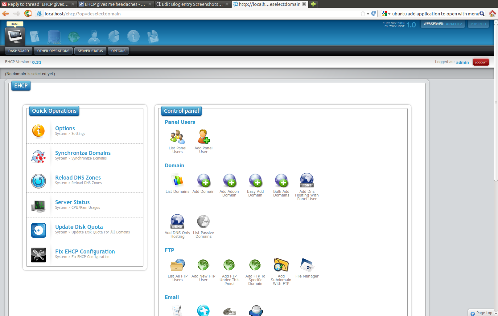 Top 10 Free Open Source Web Hosting Control Panels - Ultimate Comparison 16 EHCP - Top 10 Free Open Source Web Hosting Control Panels - HostNamaste