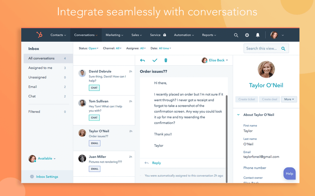 Top 10 Free Live Chat Softwares for Hosting Providers - Who is the Best For Your Business? - HostNamaste.com 13 HubSpot - Top 10 Free Live Chat Softwares for Hosting Providers - HostNamaste