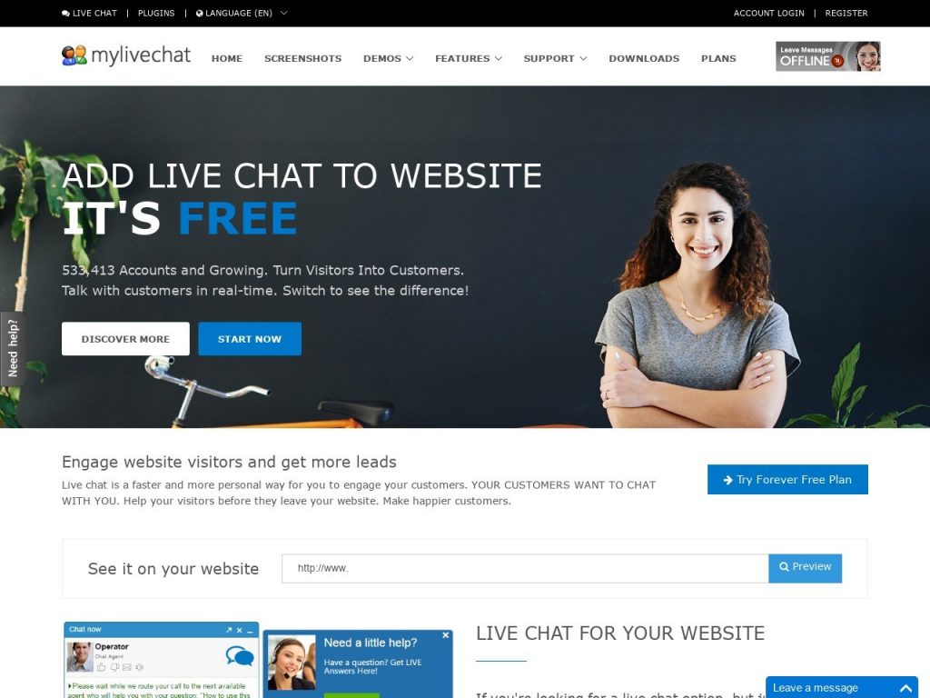 MyLiveChat - Top 10 Free Live Chat Softwares for Hosting Providers - HostNamaste