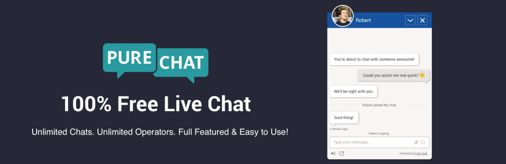 PureChat - Top 10 Free Live Chat Softwares for Hosting Providers - HostNamaste