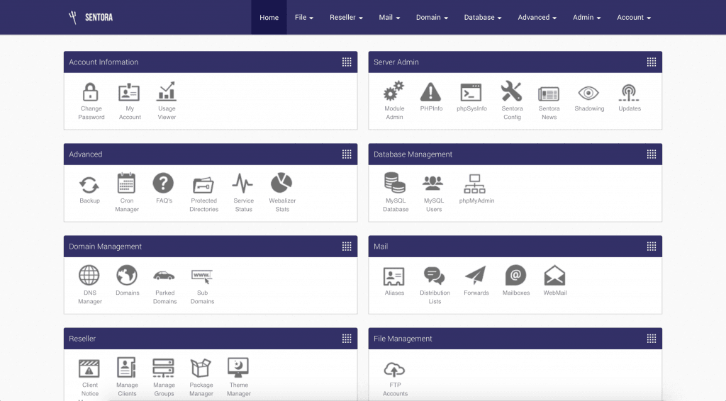 Sentora - Top 10 Free Open Source Web Hosting Control Panels - HostNamaste