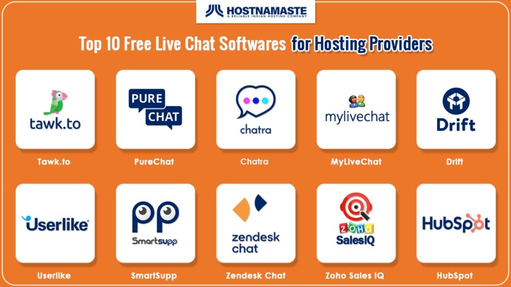 Top 10 Free Live Chat Softwares for Hosting Providers - HostNamaste