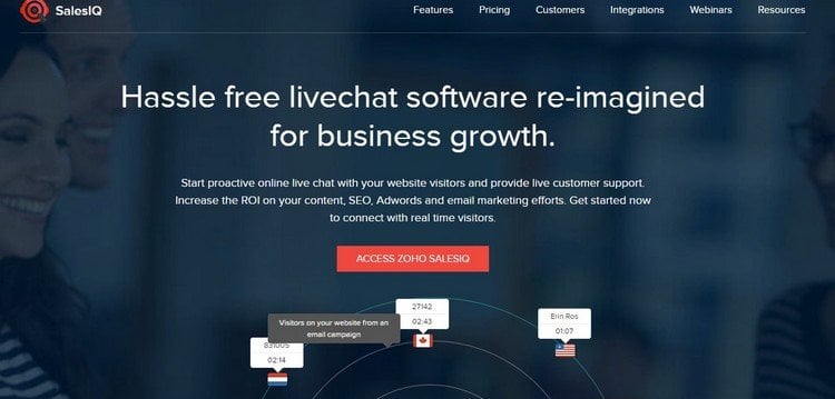 Top 10 Free Live Chat Softwares for Hosting Providers - Who is the Best For Your Business? - HostNamaste.com 12 Zoho Sales IQ - Top 10 Free Live Chat Softwares for Hosting Providers - HostNamaste