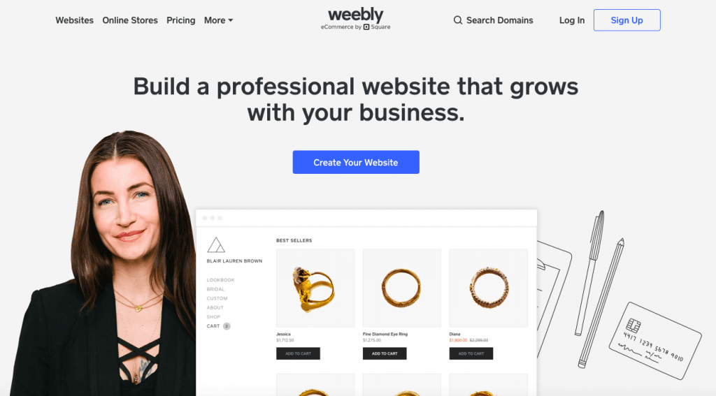 Weebly - Top 10 Free Blogging Platforms to Start a Blog - HostNamaste