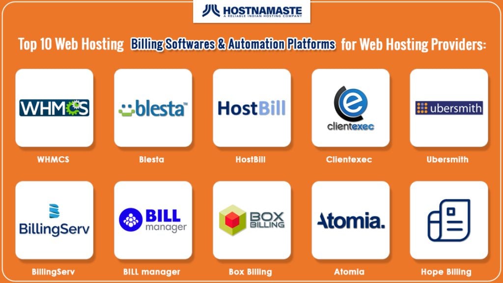 Top 10 Web Hosting Billing Softwares and Automation Platforms for Web Hosting Providers - HostNamaste