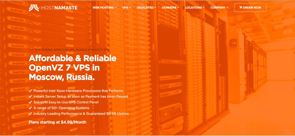 Launching Moscow, Russia Location OpenVZ 7 VPS - HostNamaste