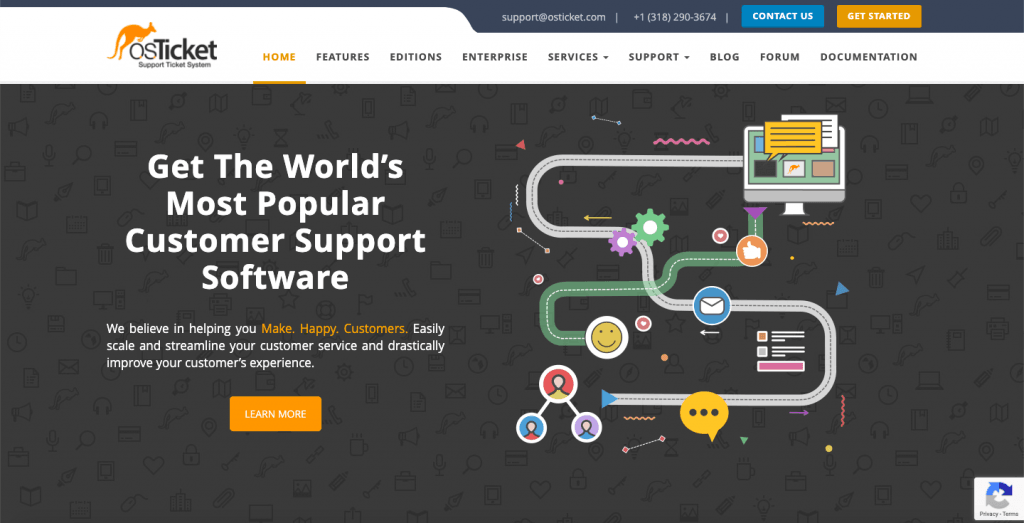 OSTicket - Top 10 Free Open Source HelpDesks and Ticketing Softwares - HostNamaste