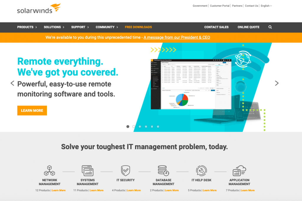 Solarwinds - Top 10 Free Open Source HelpDesks and Ticketing Softwares - HostNamaste