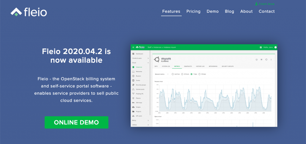 Fleio - Top 10 Server Virtualization VPS Management Softwares and Control Panels - HostNamaste