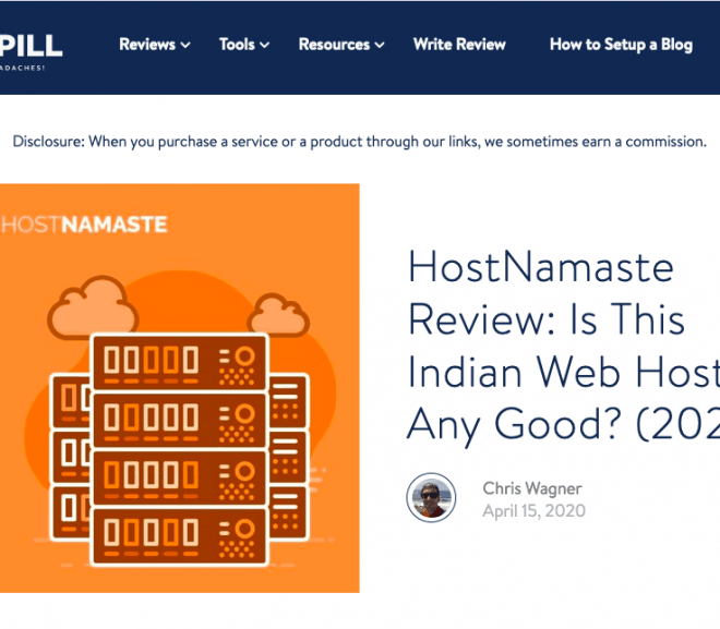 HostNamaste Featured On HostingPill.com – Is This Indian Web Host Any Good? (2020)