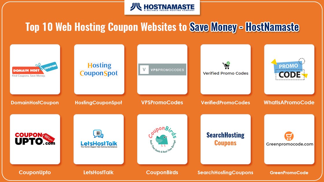 Top 10 Web Hosting Coupon Websites to Save Money - HostNamaste