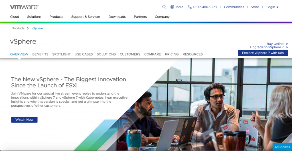 Top 10 Server Virtualization VPS Management Softwares and Control Panels in 2025 | Features | Demo 8 VMware vSphere - Top 10 Server Virtualization VPS Management Softwares and Control Panels - HostNamaste