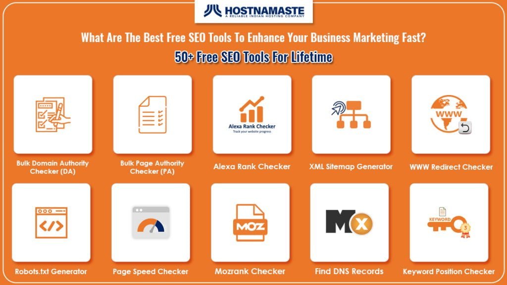 What Are The Best Free SEO Tools To Enhance Your Business Marketing Fast? 50+ Free SEO Tools For Lifetime - HostNamaste