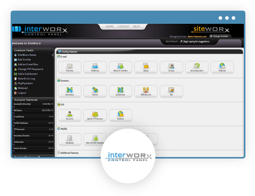 Interworx - Top 5 Paid Web Hosting Control Panels to Manage VPS and Dedicated Servers - HostNamaste