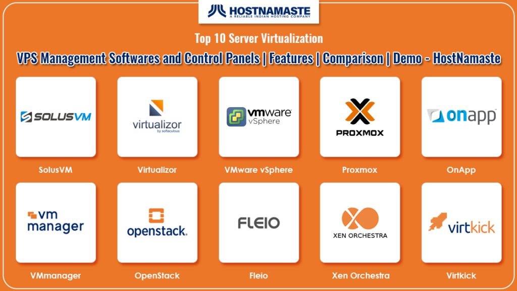 Top 10 Server Virtualization VPS Management Softwares and Control Panels - HostNamaste