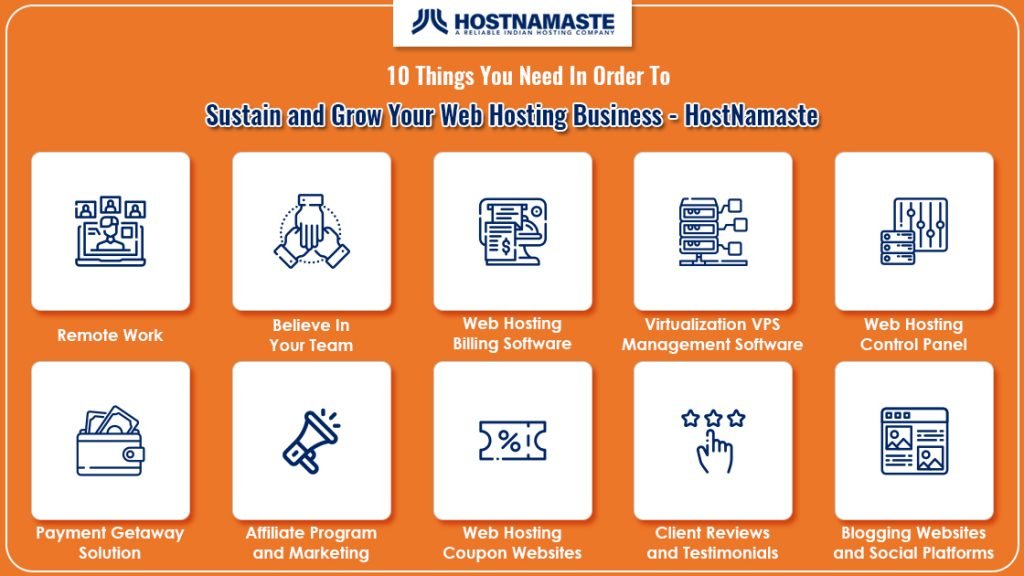10 Things You Need In Order To Sustain and Grow Your Web Hosting Business - HostNamaste