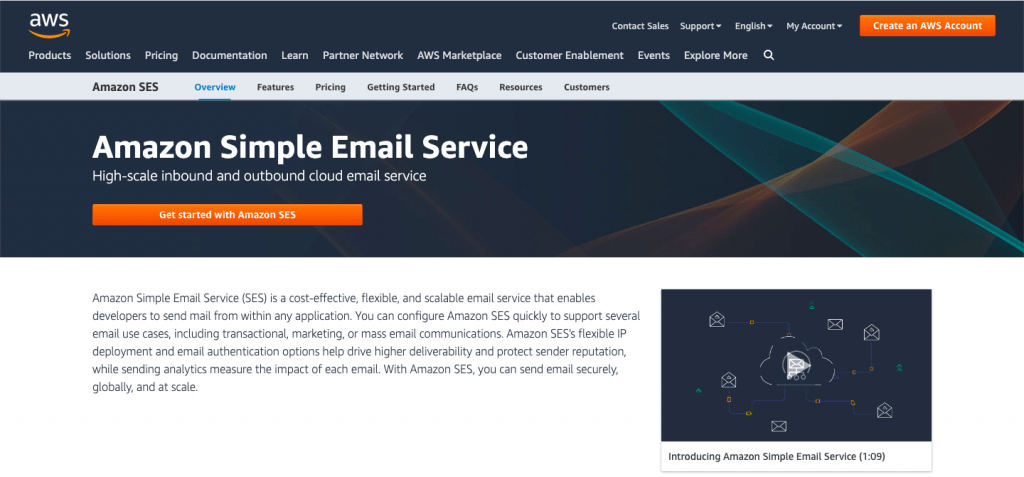 Amazon SES - Top 10 Best Transactional Email Service To Take Your Customer Engagement to the Next Level – SMTP Transactional Email Services Compared - HostNamaste