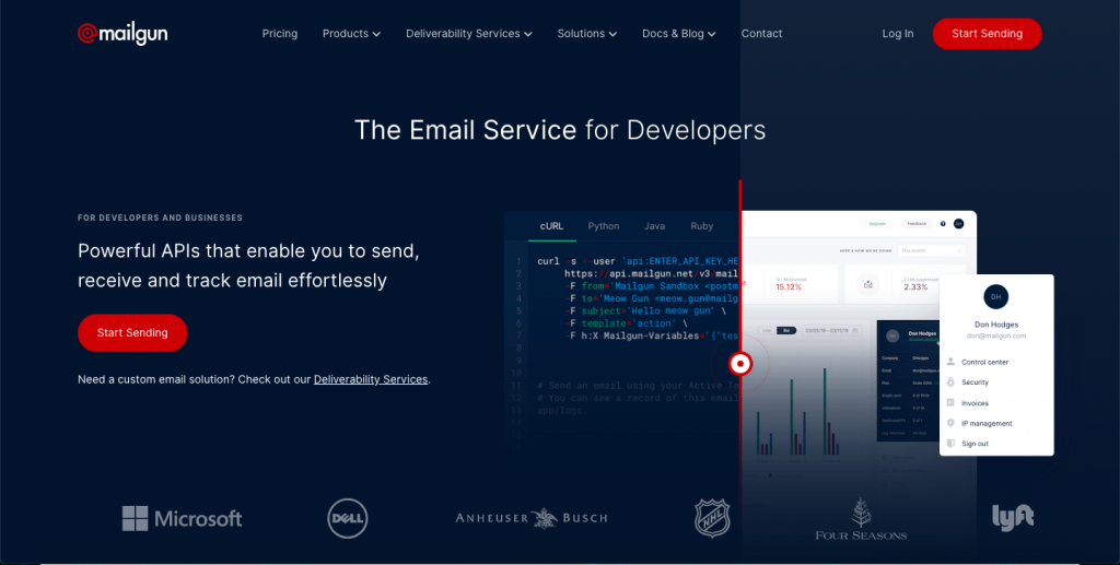 Mailgun - Top 10 Best Transactional Email Service To Take Your Customer Engagement to the Next Level – SMTP Transactional Email Services Compared – HostNamaste