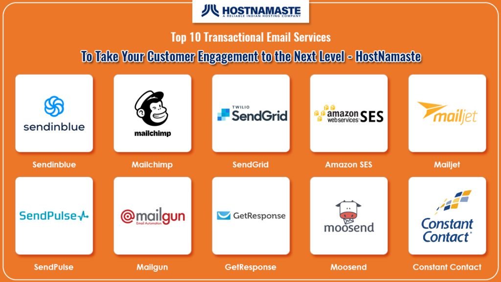 Top 10 Best Transactional Email Service To Take Your Customer Engagement to the Next Level – SMTP Transactional Email Services Compared - HostNamaste