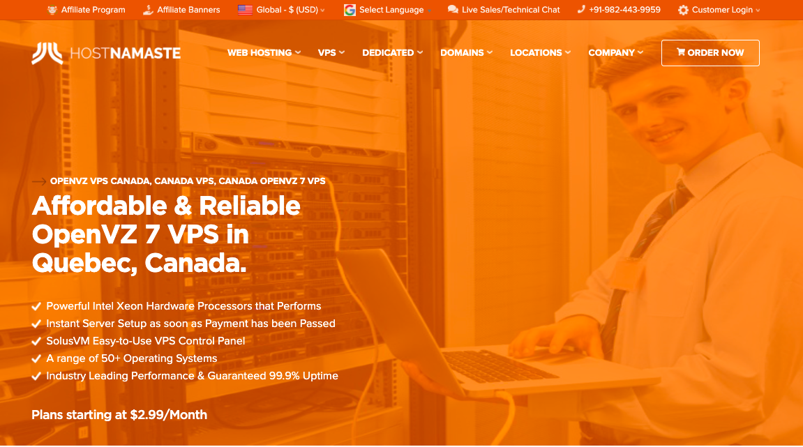 Launching Beauharnois, Quebec, Canada Location OpenVZ 7 VPS – HostNamaste