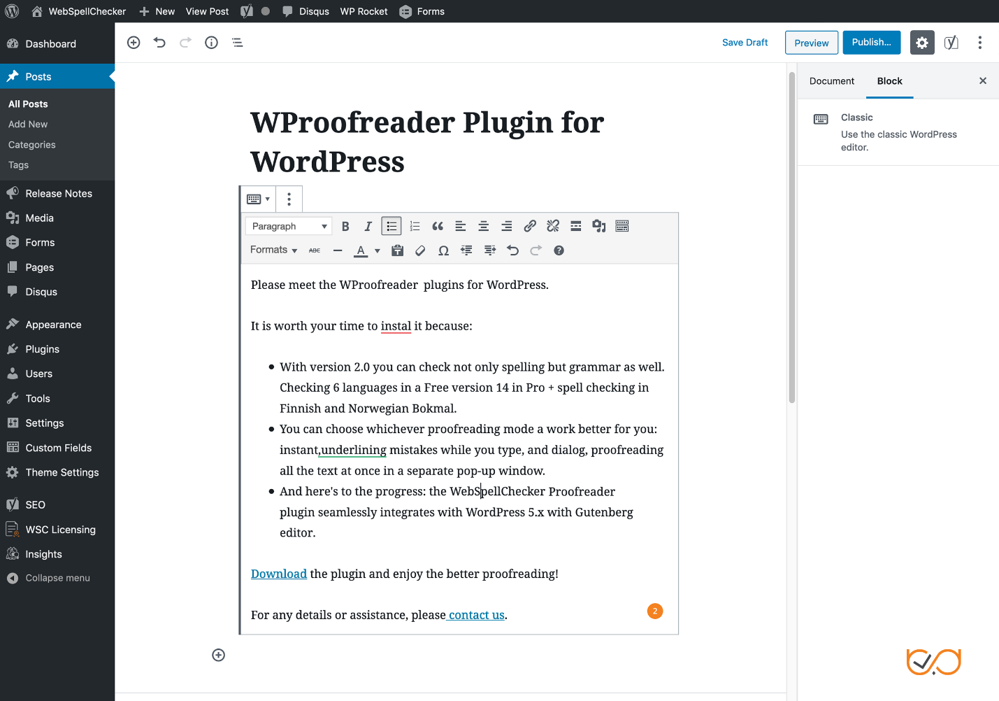 Top 10 Essential WordPress Plugins for Writers and Writing – HostNamaste 13 WProofreader – Top 10 Essential WordPress Plugins for Writers and Writing – HostNamaste