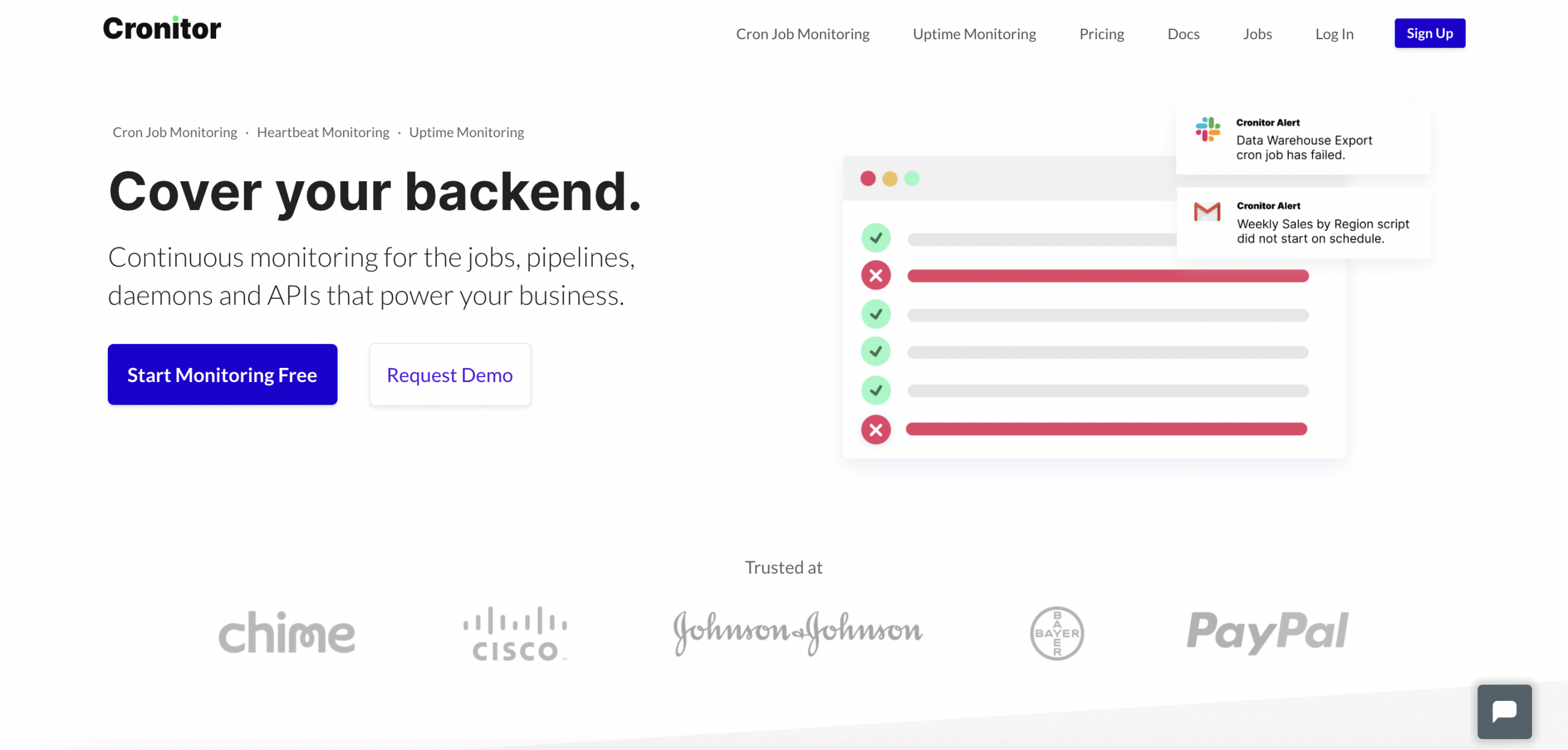 Cronitor – Top 10 Best Website Monitoring Services of 2024 – HostNamaste.com Cronitor – Top 10 Best Website Monitoring Services of 2024 – HostNamaste.com