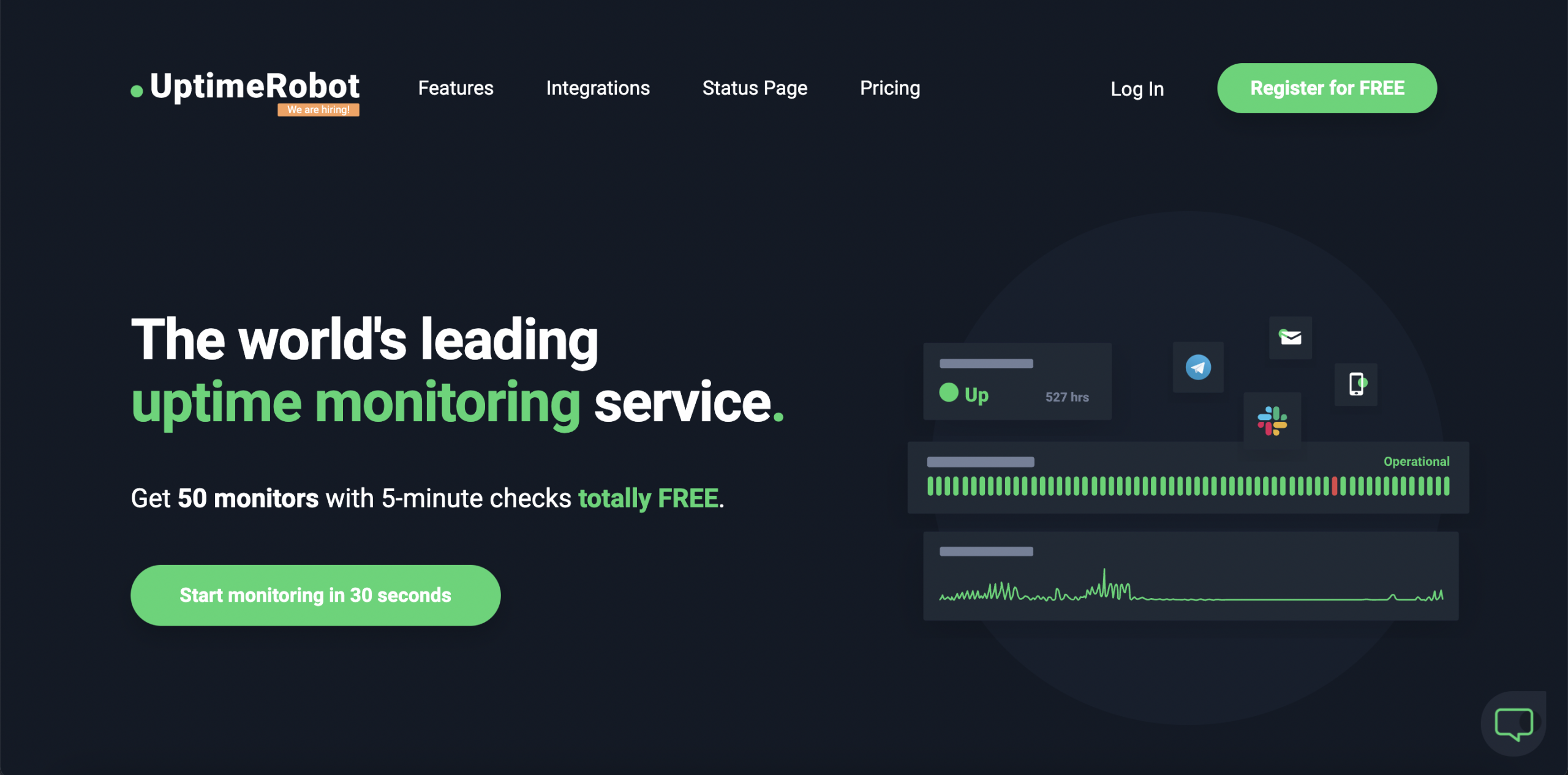 UptimeRobot – Top 10 Best Website Monitoring Services of 2022 – HostNamaste