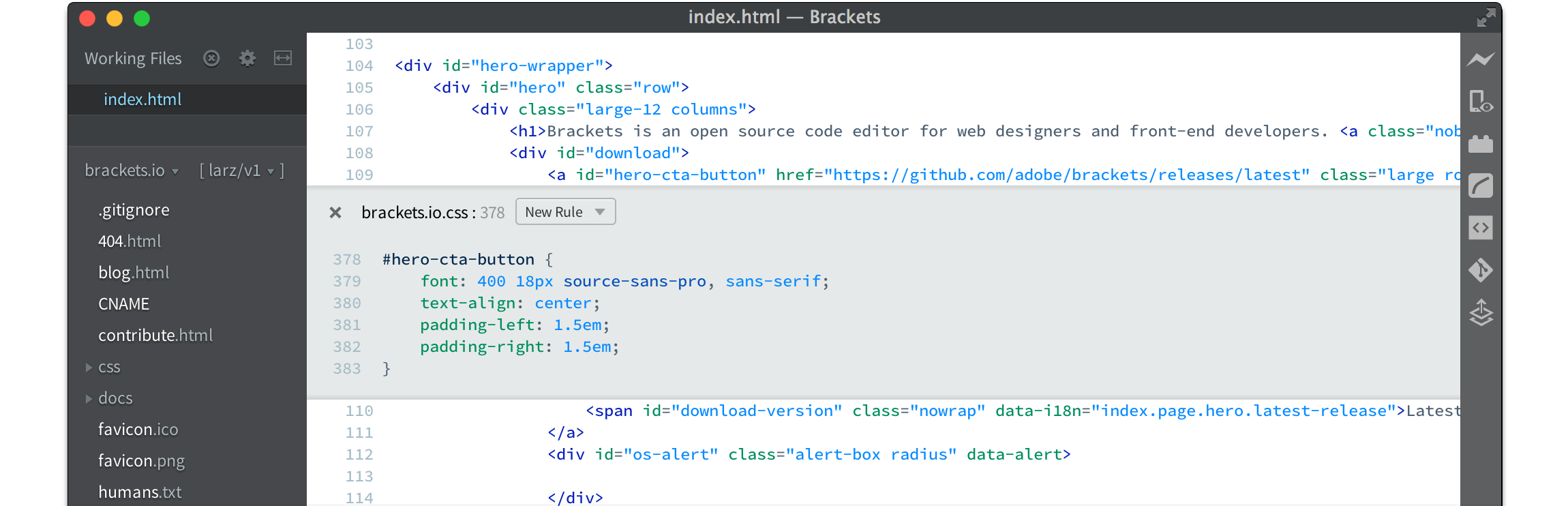 Brackets Editor - Top 10 Best Linux Text Editors – HostNamaste