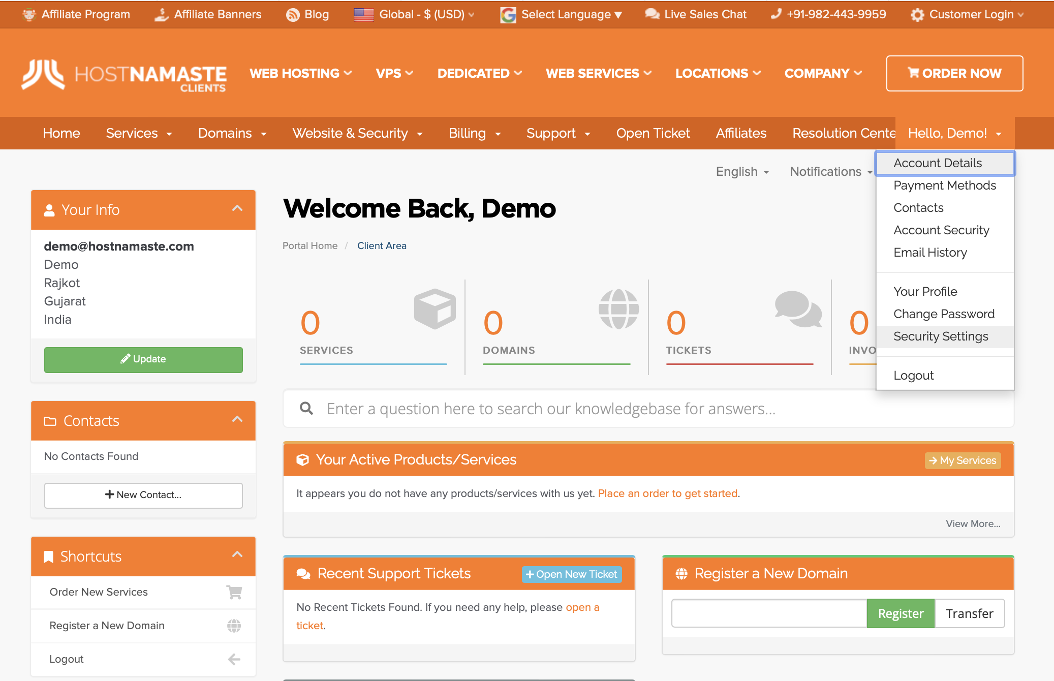 Client Area Security Settings - How to Enable Two Factor Authentication From HostNamaste Client Area – HostNamaste.com Client Area Security Settings - How to Enable Two Factor Authentication From HostNamaste Client Area – HostNamaste.com