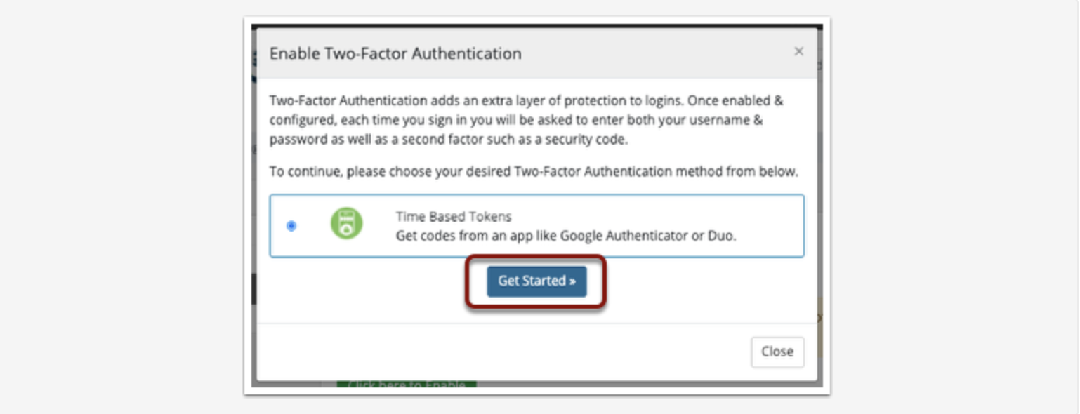 How to Enable Two Factor Authentication From HostNamaste Client Area - 2FA - HostNamaste.com 3 Get Started - How to Enable Two Factor Authentication From HostNamaste Client Area – HostNamaste.com