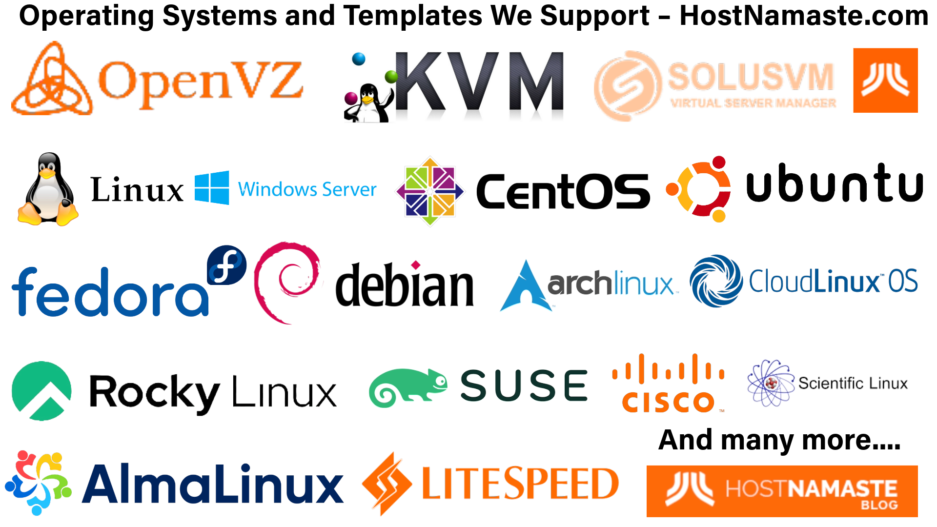 Operating Systems and Templates We Support on VPS and Dedicated Servers - HostNamaste.com Operating Systems and Templates We Support on VPS and Dedicated Servers - HostNamaste.com