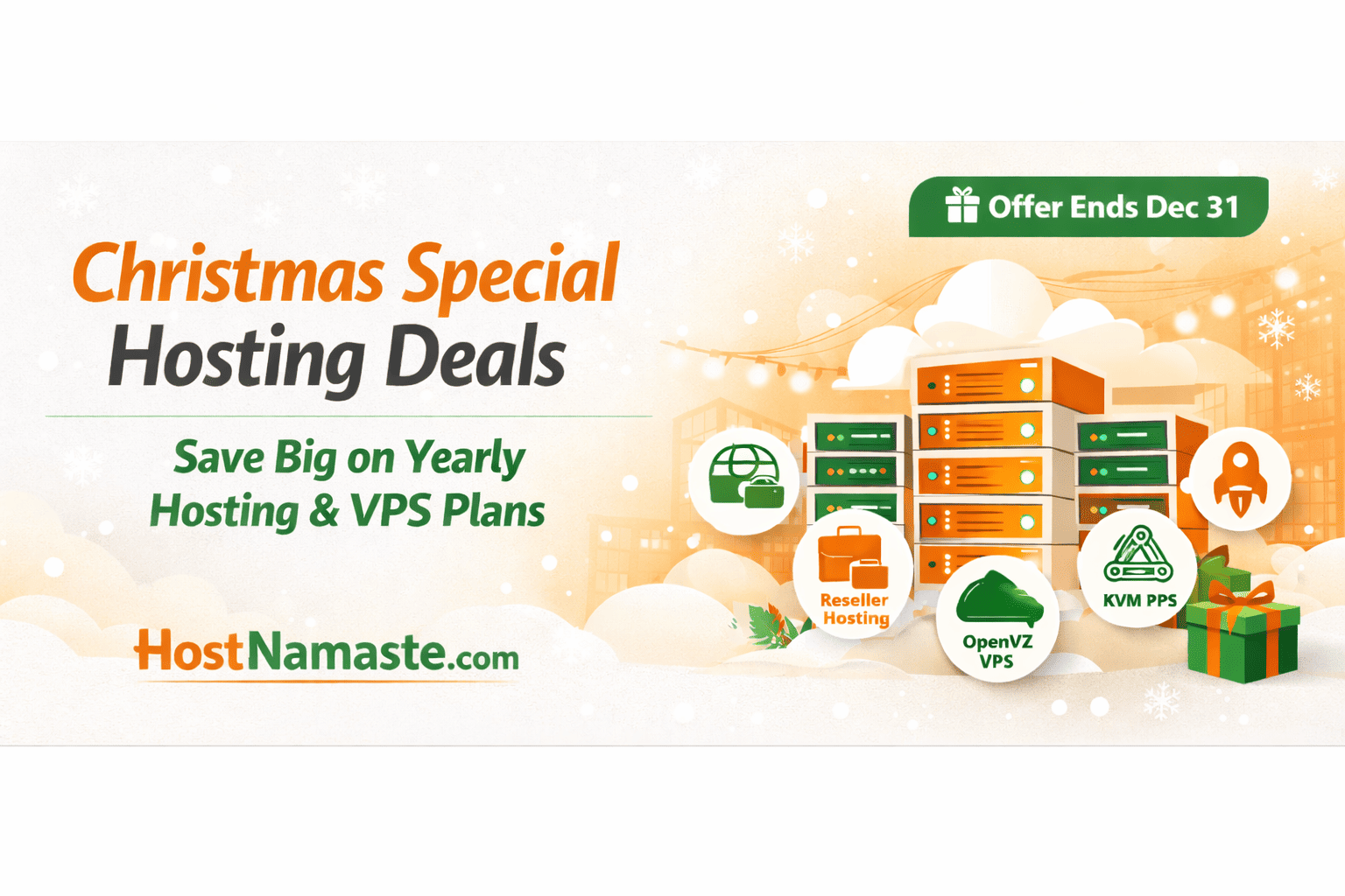 Christmas Special Hosting Deals – Save Big on Yearly Hosting and VPS Plans - HostNamaste.com