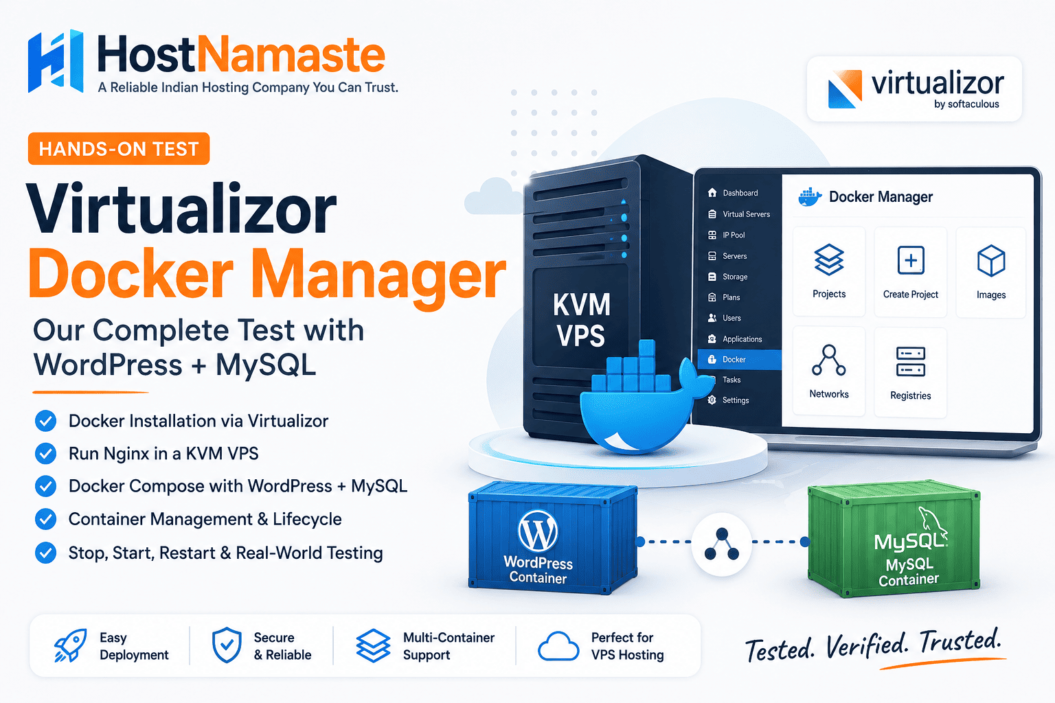 Virtualizor Docker Manager: Hands-On Docker, Nginx & WordPress Test